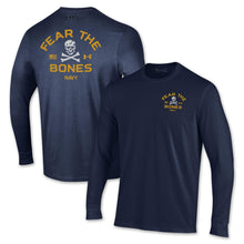 Load image into Gallery viewer, Navy Under Armour 2024 Rivalry 2-Sided Fear the Bones Long Sleeve T-Shirt (Navy)