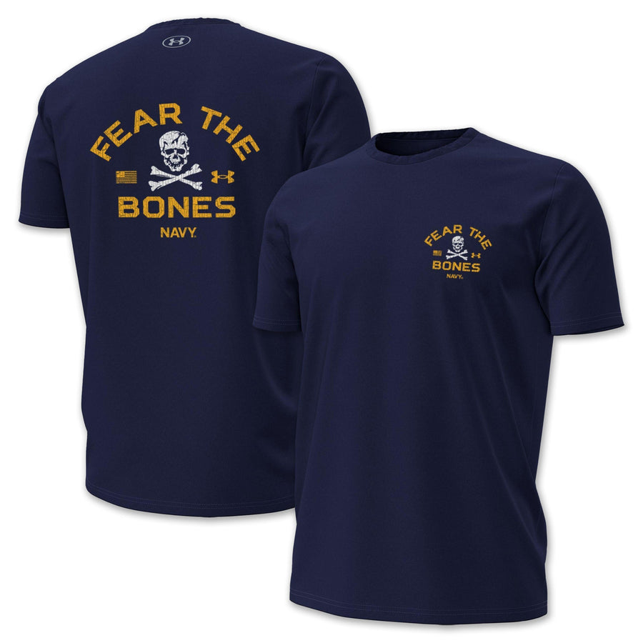 Navy Under Armour 2024 Rivalry 2-Sided Fear the Bones T-Shirt (Navy)