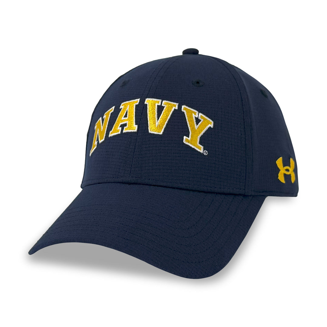 Navy Under Armour Blitzing Flex Fit Hat (Navy)