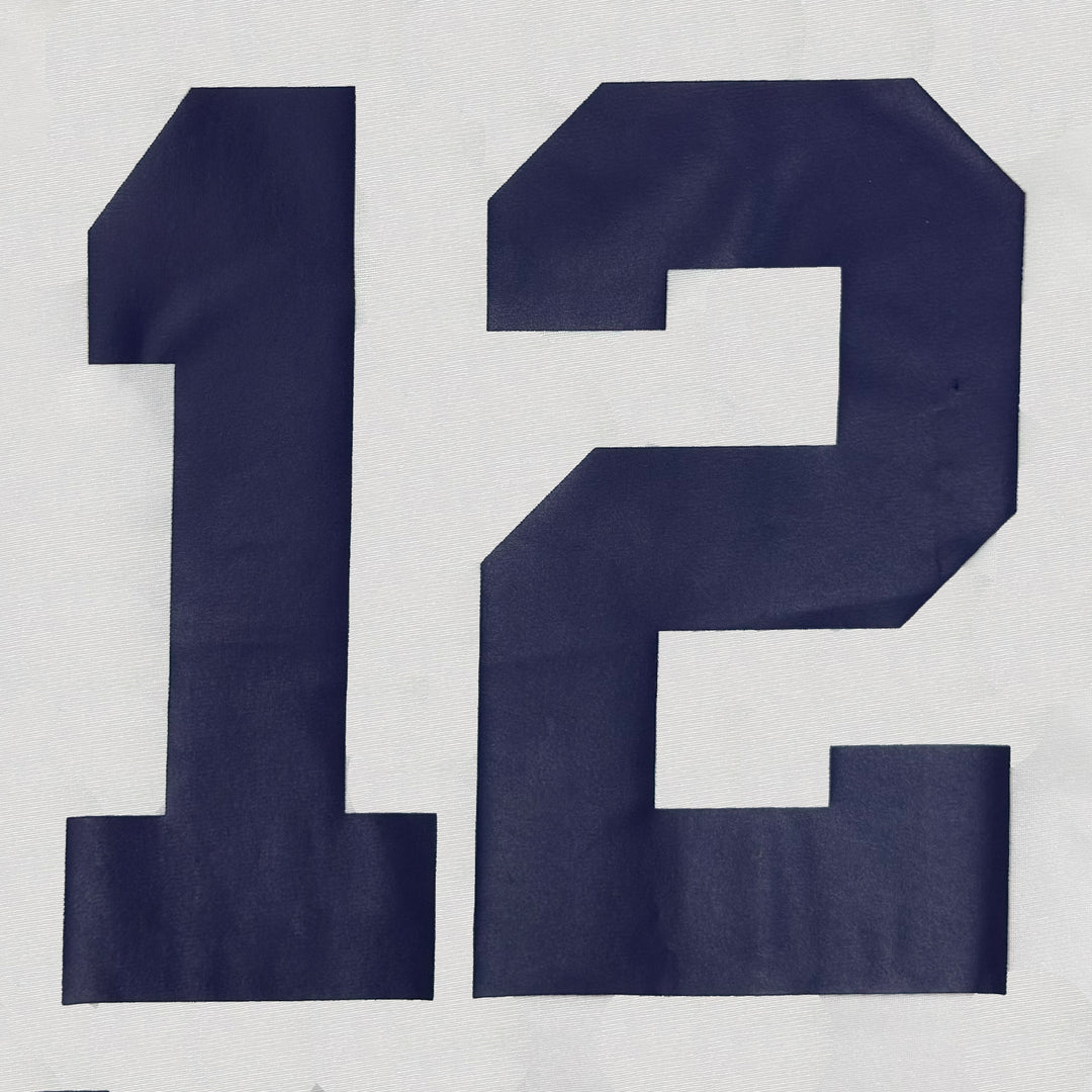 Navy Under Armour Sideline Replica Football Jersey #12 (White)