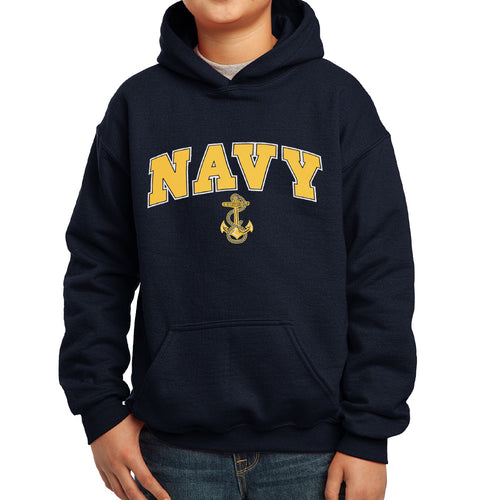 Navy Youth Arch Anchor Hood (Navy)
