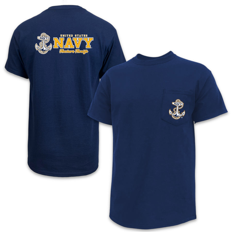 Navy Mens Pocket Duo T-Shirt