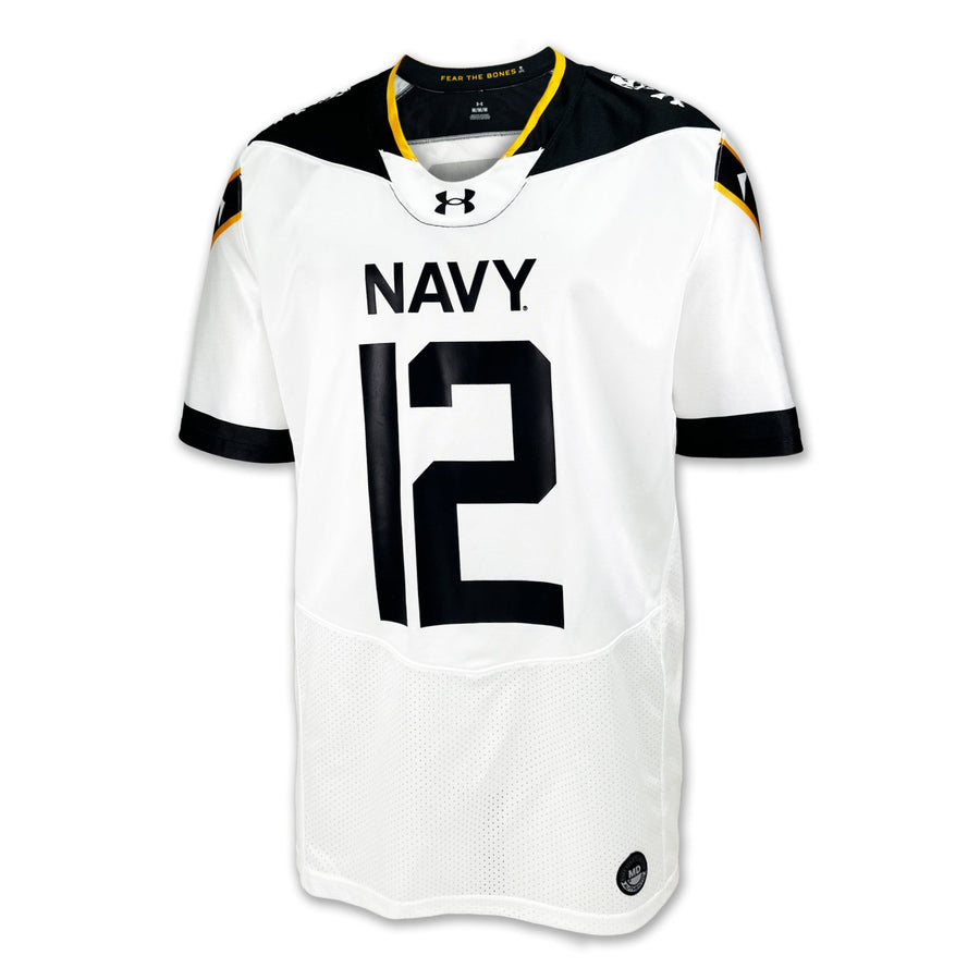 Navy Under Armour 2024 Rivalry Men's Football Replica Jersey (White)