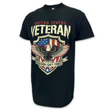 Load image into Gallery viewer, United States Veteran Eagle Flag T-Shirt (Black)
