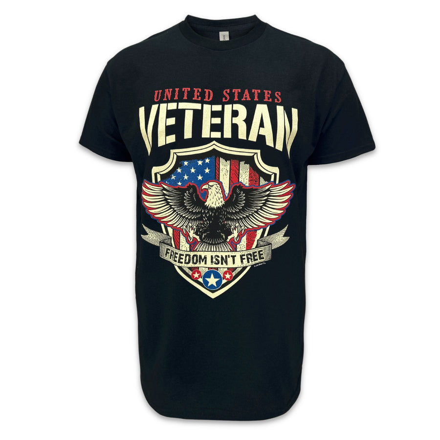 United States Veteran Eagle Flag T-Shirt (Black)