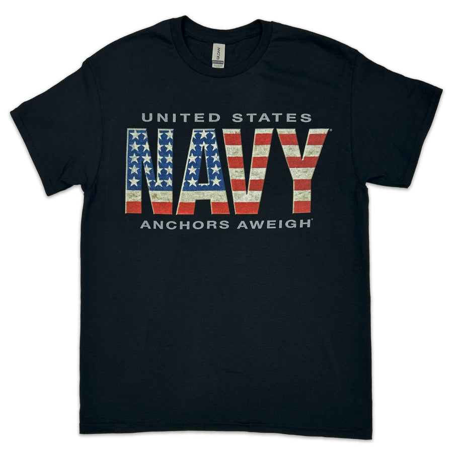 United States Navy Flag T-Shirt (Black)