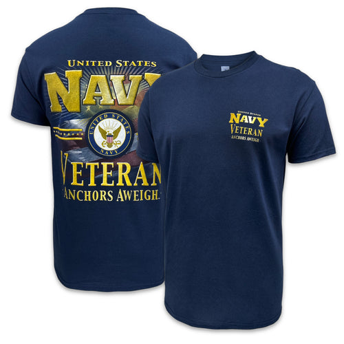 Navy Veteran Star Band T-Shirt (Navy)