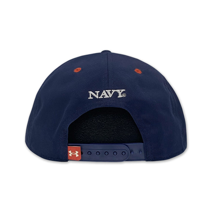 Navy Under Armour 2025 Rivalry Poly Cotton Washed Low Crown Flat Adjustable Hat (Navy)