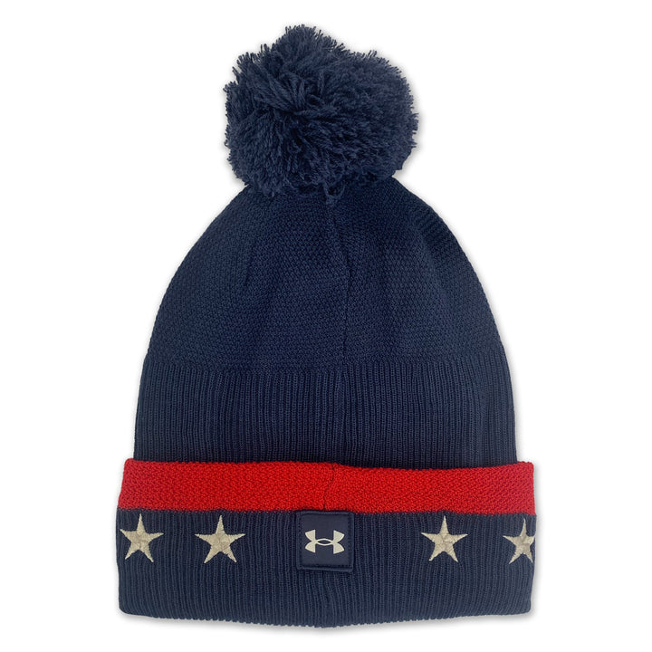 Navy Under Armour 2025 Rivalry Drive Pom Beanie (Navy)