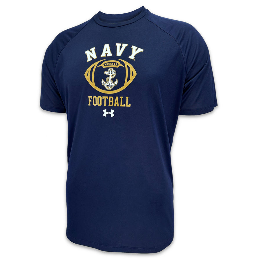 Navy Football Under Armour Sideline Anchor Tech T-Shirt (Navy), MD