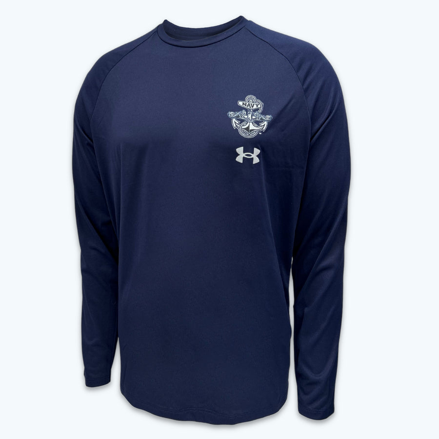 Navy Under Armour 2023 Rivalry Anchor Silent Service Spine Long Sleeve T-Shirt (Navy)