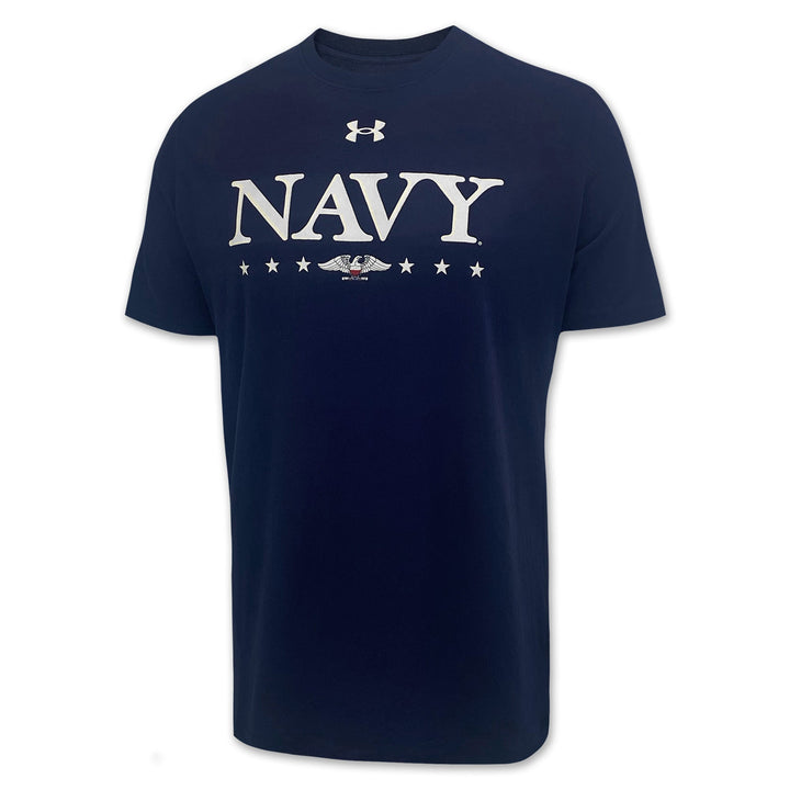Navy Under Armour 2025 Rivalry Navy Eagle Cotton T-Shirt (Navy)