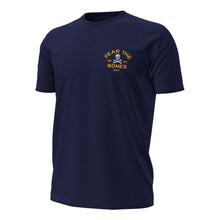 Load image into Gallery viewer, Navy Under Armour 2024 Rivalry 2-Sided Fear the Bones T-Shirt (Navy)