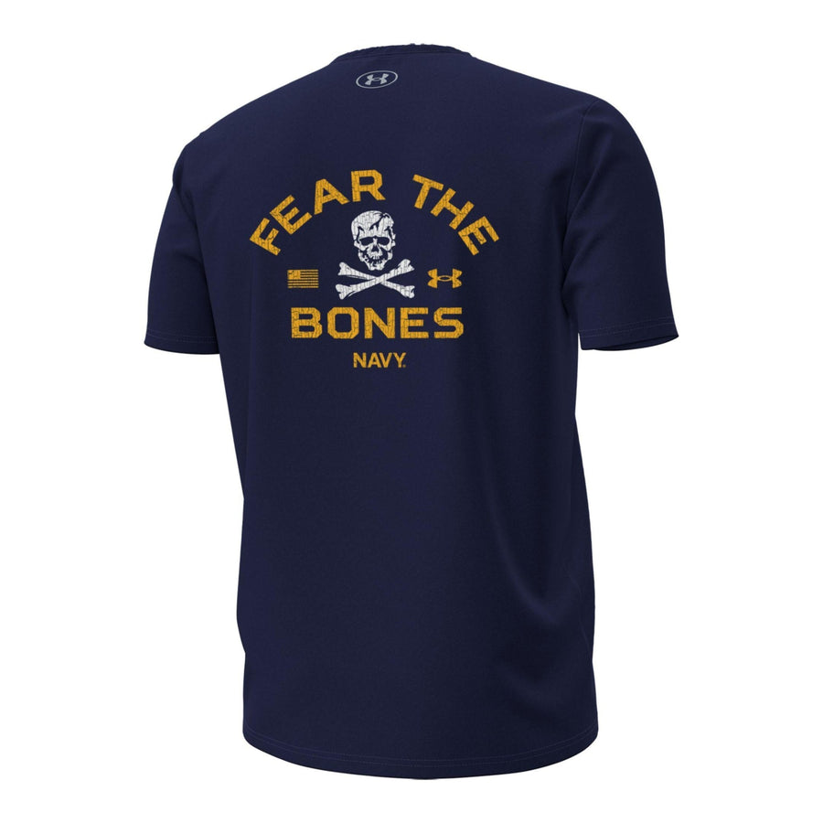 Navy Under Armour 2024 Rivalry 2-Sided Fear the Bones T-Shirt (Navy)