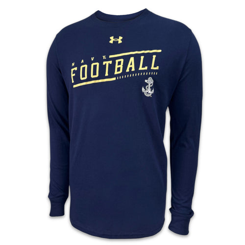 Navy Under Armour Fly Navy Tech Long Sleeve T-Shirt (White)
