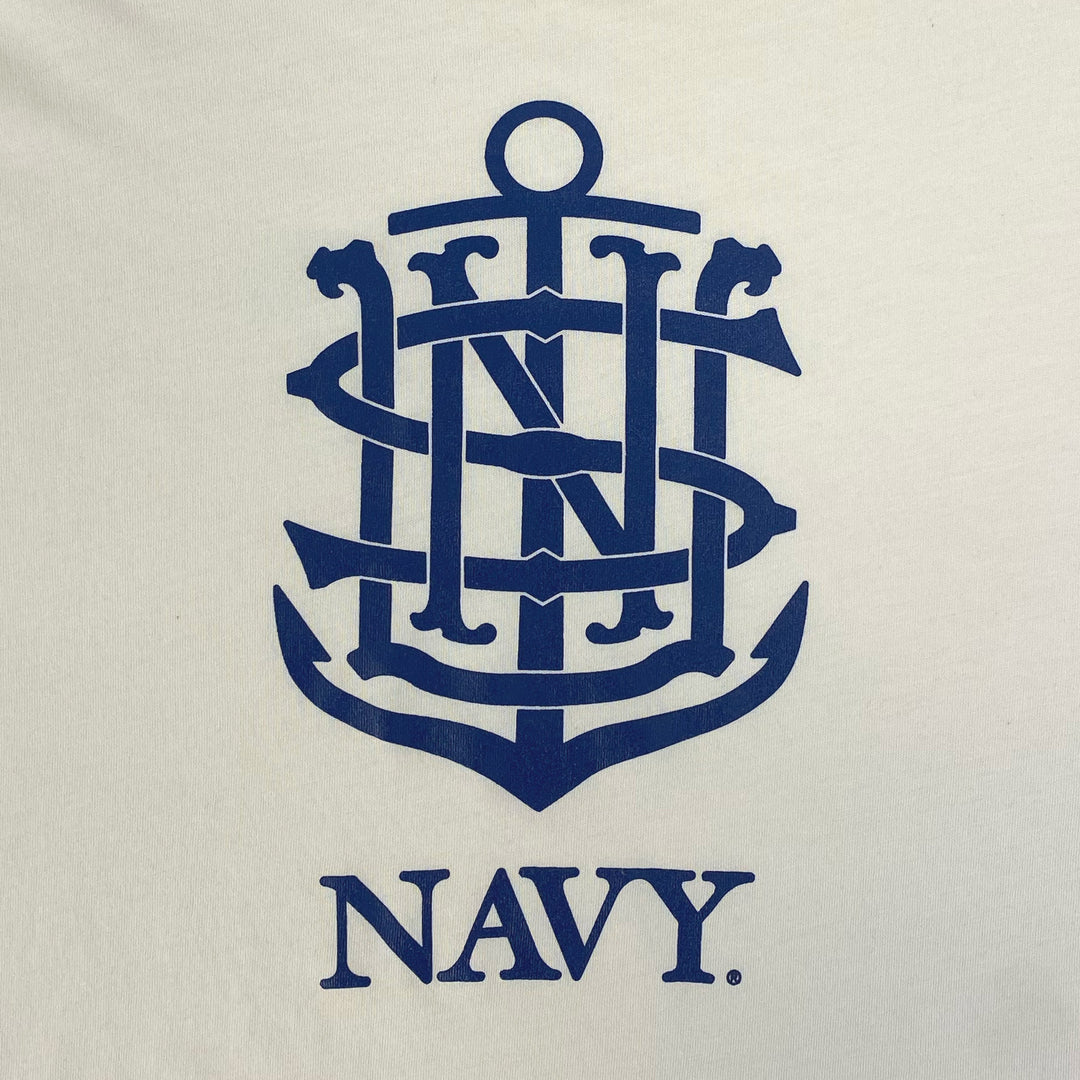 Navy Anchor Under Armour 2025 Rivalry Performance Cotton LS T-Shirt (Stone)