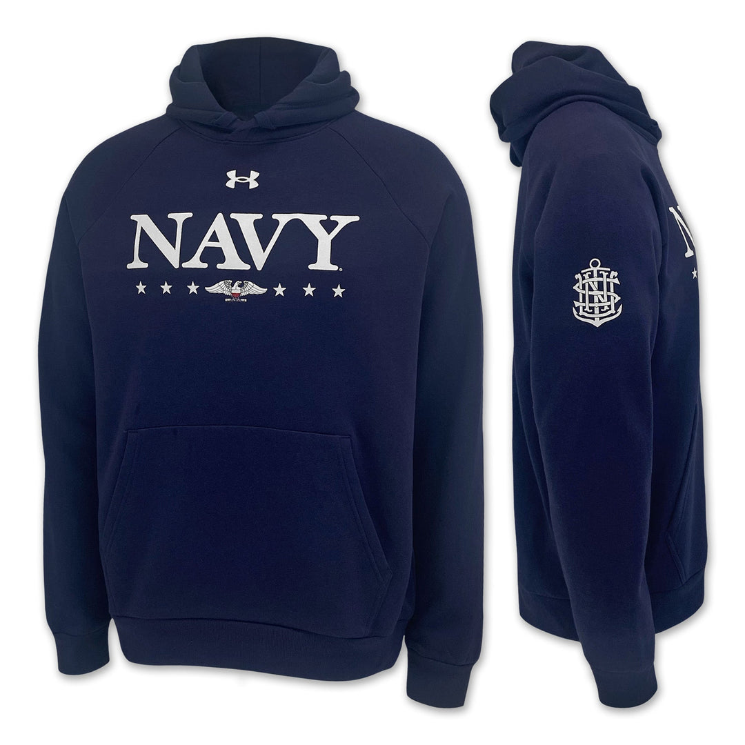 Navy Under Armour 2025 Rivalry Navy Eagle Rival Fleece Hood (Navy)
