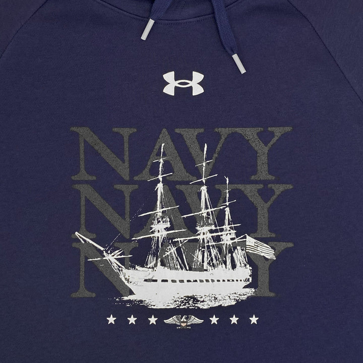 Navy Under Armour 2025 Rivalry Navy Ship Rival Fleece Hood (Navy)