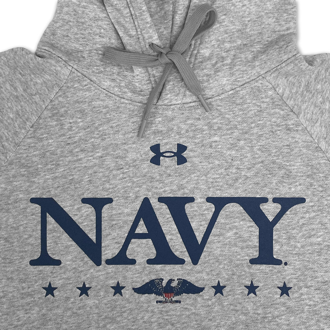 Navy Under Armour 2025 Rivalry Navy Eagle Rival Fleece Hood (Grey)