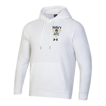 Load image into Gallery viewer, Navy Under Armour 2024 Rivalry Fear the Bones Fleece Hood (White)