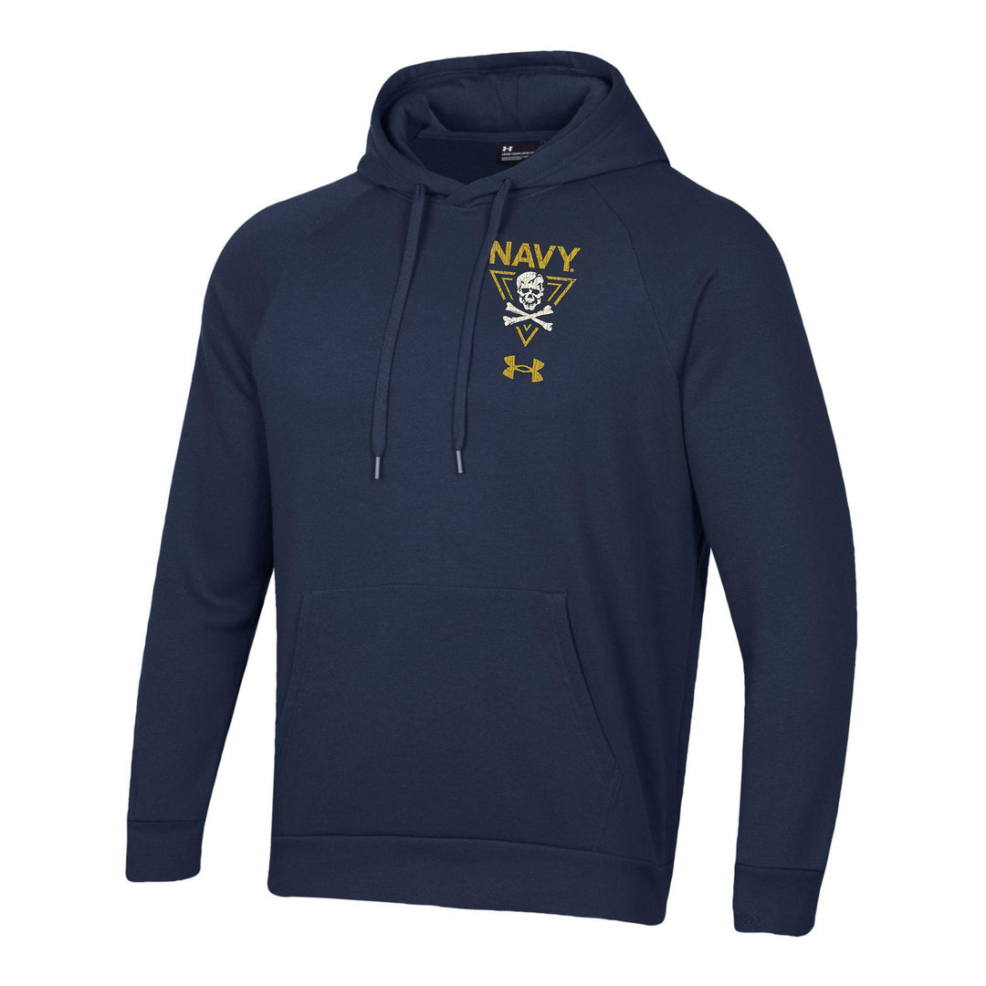 Navy Under Armour 2-Sided Jolly Rogers Fear the Bones Triangle Fleece Hood (Navy)
