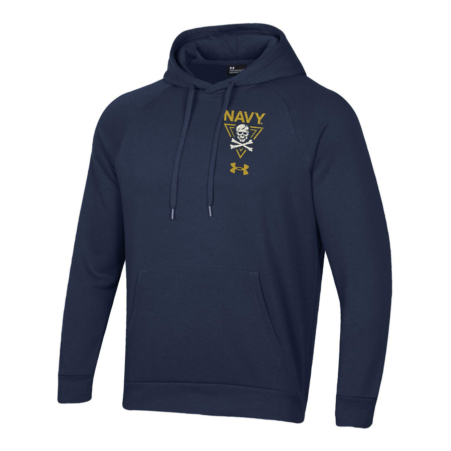 Navy Under Armour 2024 Rivalry Jolly Rogers Fear the Bones Triangle Fleece Hood (Navy)