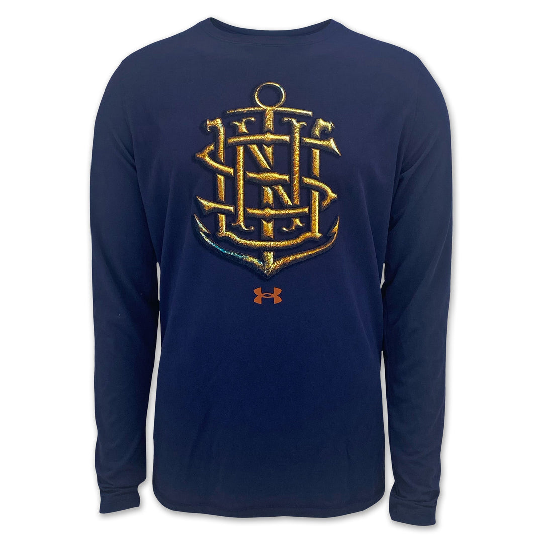 Navy Under Armour 2025 Rivalry Navy Anchor Tech LS T-Shirt (Navy)