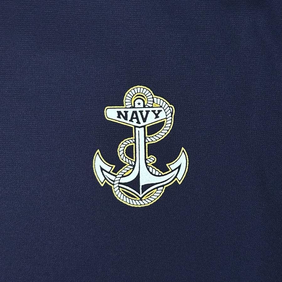 Navy Under Armour Left Chest Anchor Armour Fleece Hood (Navy)