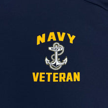 Load image into Gallery viewer, Navy Under Armour Left Chest Anchor Veteran Armour Fleece Hood (Navy)