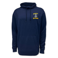 Load image into Gallery viewer, Navy Under Armour Left Chest Anchor Veteran Armour Fleece Hood (Navy)