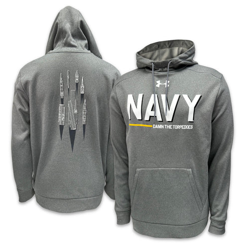 Navy Under Armour Damn the Torpedoes Ship Hood (Grey)