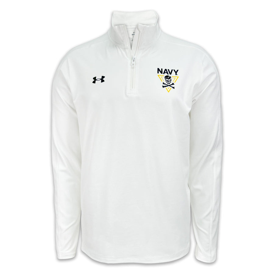 Navy Under Armour 2024 Rivalry Meridian Quarter Zip (White)