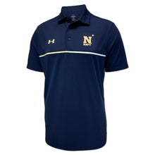 Load image into Gallery viewer, Navy Under Armour Sideline Playoff Chest Stripe Polo (Navy)