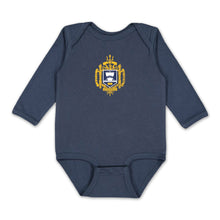 Load image into Gallery viewer, USNA Crest Infant Long Sleeve Bodysuit