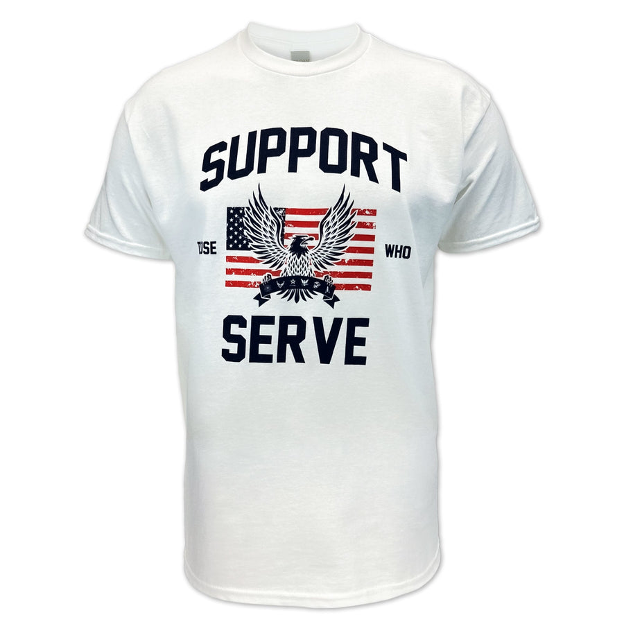 Support Those Who Serve Eagle T-Shirt (White)