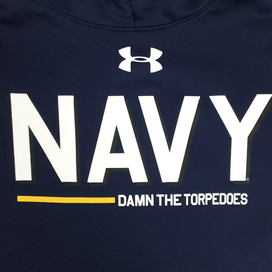 NAVY UNDER ARMOUR DAMN THE TORPEDOES SHIP HOOD (NAVY) 3