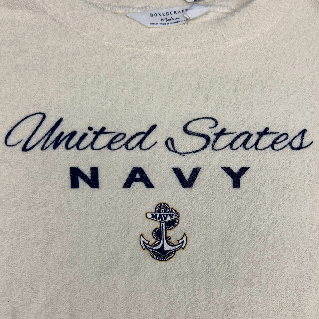 United States Navy Anchor Oversized Cozy Crew (Oatmeal)