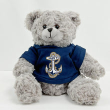 Load image into Gallery viewer, Navy 10&quot; Duffy Bear (Gray)