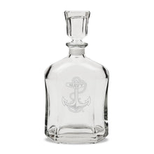 Load image into Gallery viewer, Navy Anchor 23.75oz Crystal Whiskey Decanter
