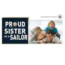 Load image into Gallery viewer, Navy Floating Picture Frame Military Proud Sister
