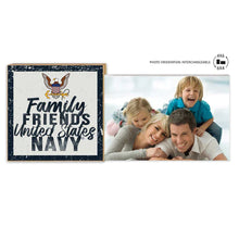 Load image into Gallery viewer, Navy Family Friends Floating Picture Frame