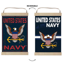 Load image into Gallery viewer, Navy Faux Rusted Reversible Banner
