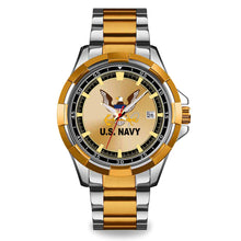 Load image into Gallery viewer, Navy Eagle Two Tone Watch (silver/gold)