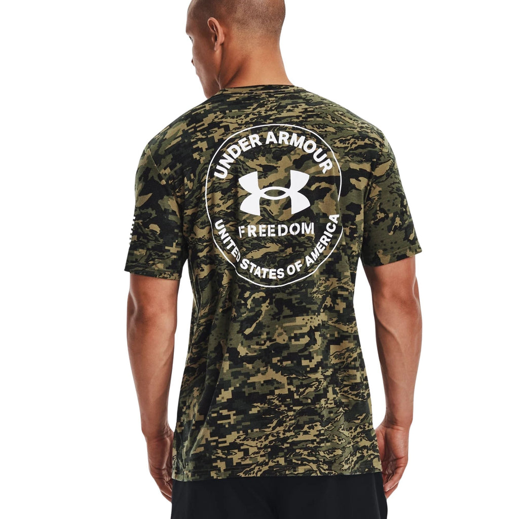 Under Armour Men's UA Freedom Logo T-Shirt 1370811-390 Marine OD Green 