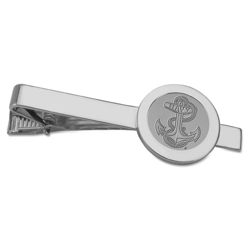 Navy Anchor Tie Bar (Silver)