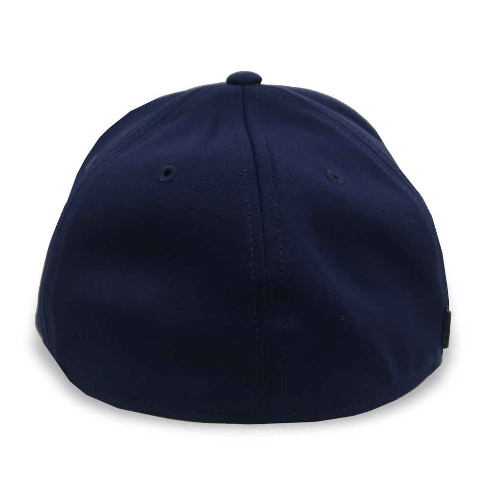 Navy American Flag Cool Fit Structured Stretch Fit Hat (Navy)