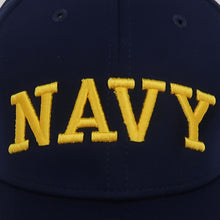 Load image into Gallery viewer, Navy American Flag Cool Fit Structured Stretch Fit Hat (Navy)
