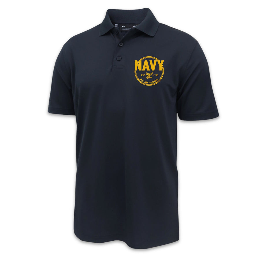 Navy Retired Under Armour Tac Performance Polo
