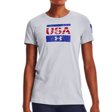 Load image into Gallery viewer, Under Armour Ladies Freedom Amp T-Shirt (Grey)