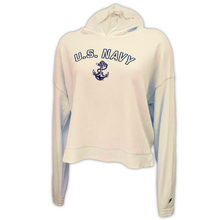 Load image into Gallery viewer, Navy Ladies Waffle Oversized Hood (Dew)
